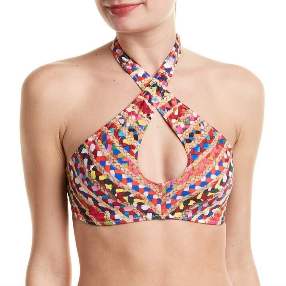 Sam Edelman Braided Raffia Bikini Top size XS